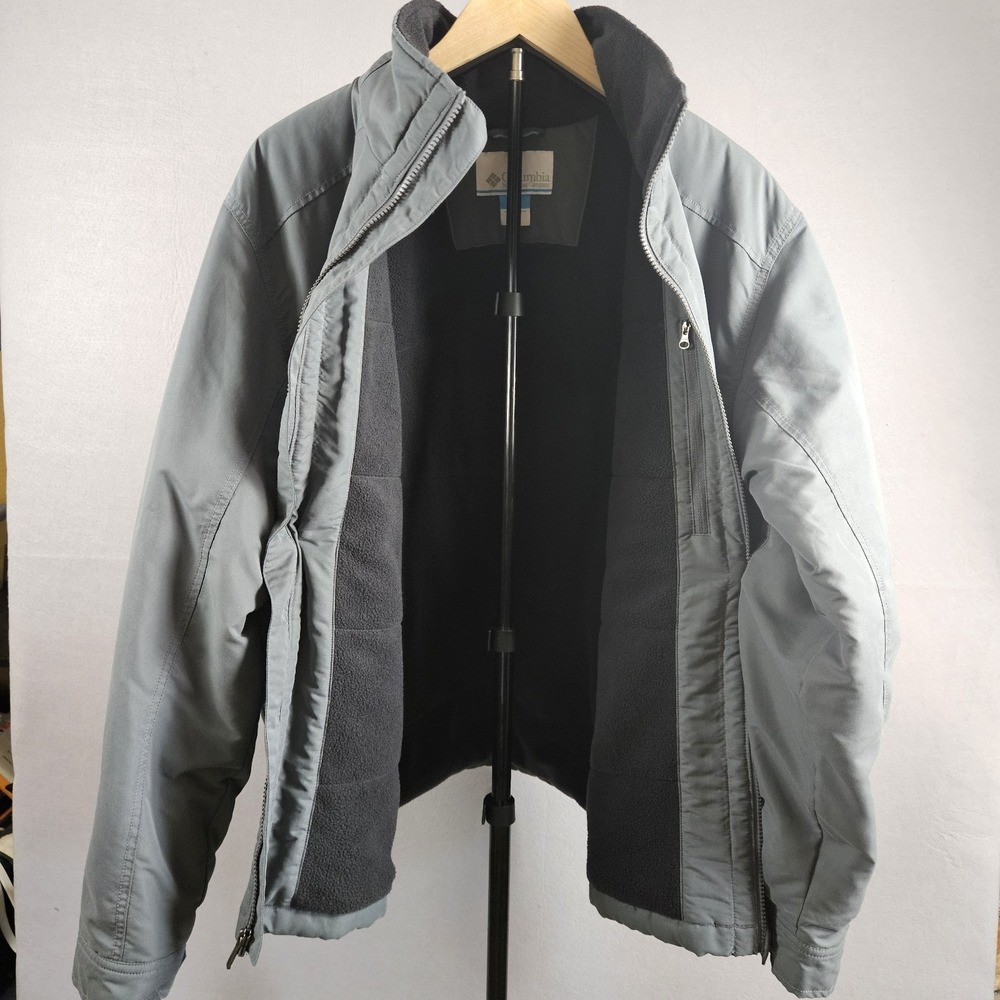 Columbia Jacket Gray Fleece Lined Full Zip XM0969 Size XL